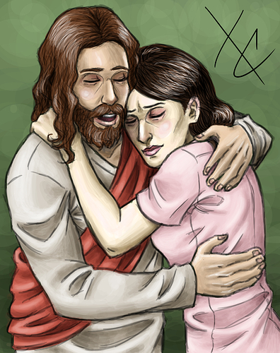 jesus hug